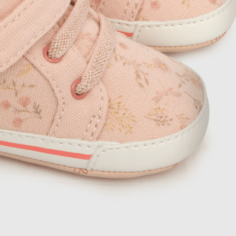 Zapatilla de niña floral rosado (14 a 18)