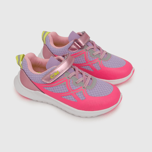 Zapatilla deportiva de niña velcro elástico morado (28 a 36)