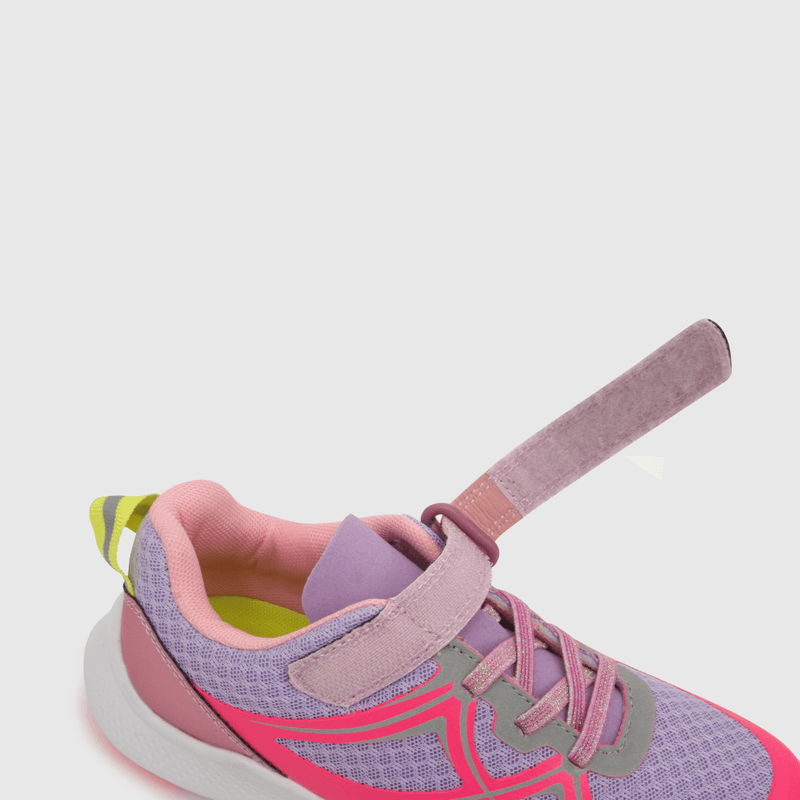 Zapatilla deportiva de niña velcro elástico morado (28 a 36)