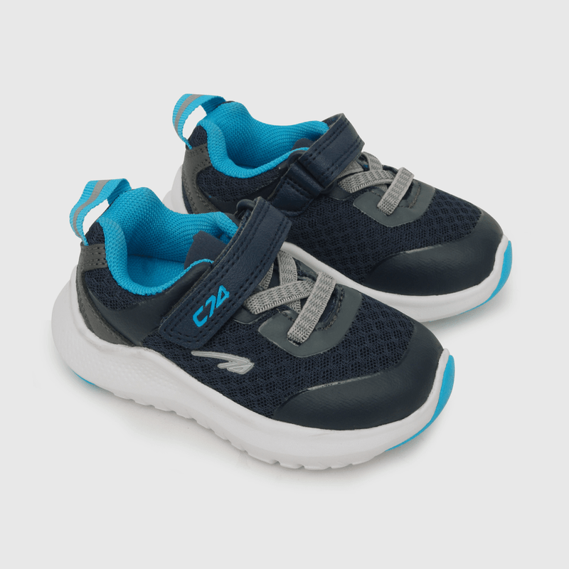 Zapatilla deportiva de niño Velcro elástico azul (18 a 21)