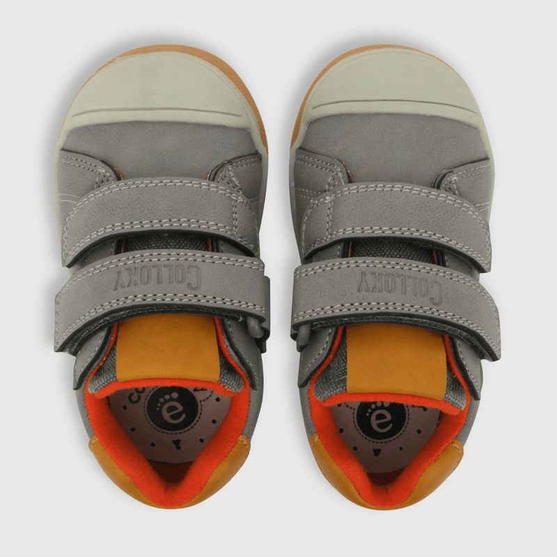 Zapato de niño 2 velcros gris (21 a 27)