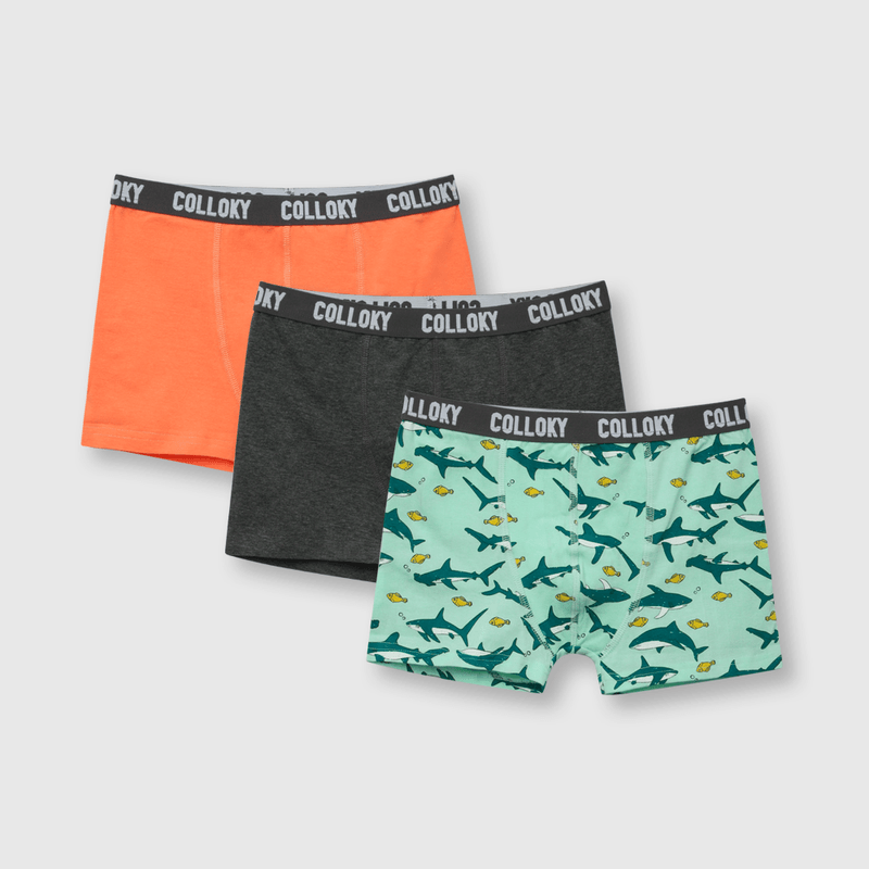 Boxer de niño 3 pack estampado gris (2 a 12 años)