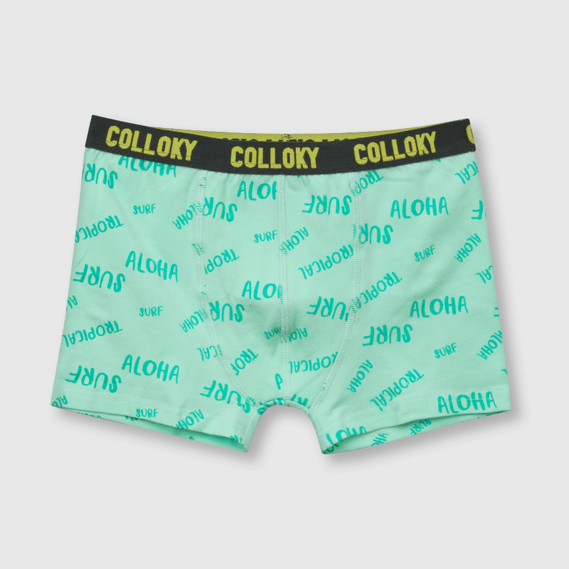 Boxer de niño 3 pack estampado menta (2 a 12 años)