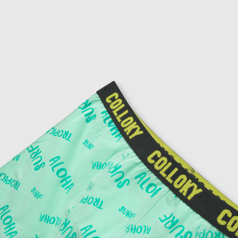 Boxer de niño 3 pack estampado menta (2 a 12 años)