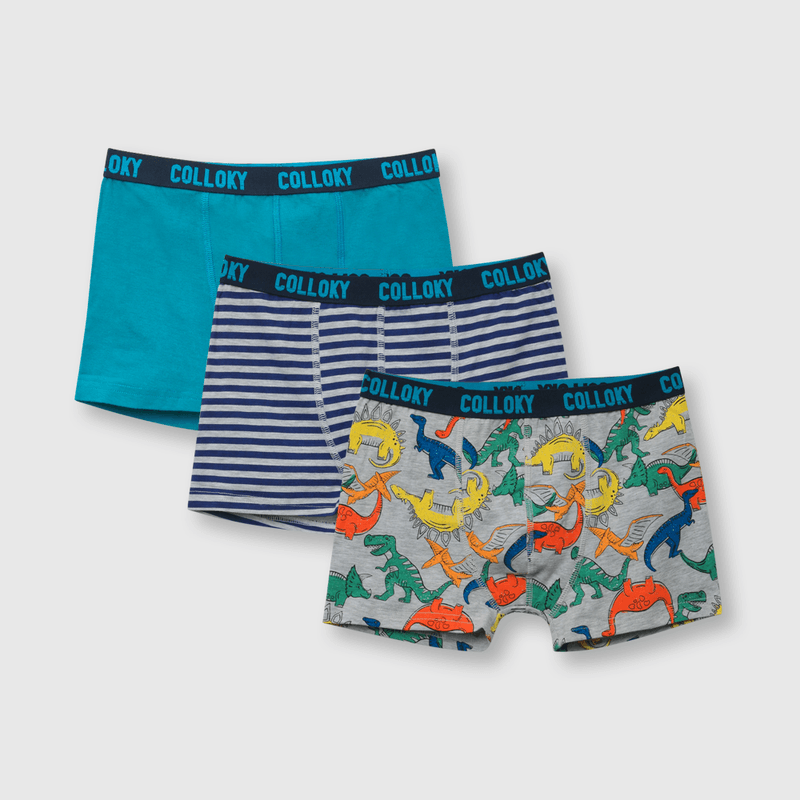 Boxer de niño 3 pack estampado verde (2 a 12 años)