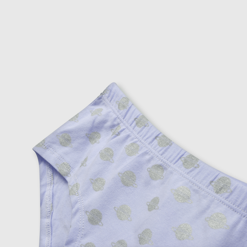Calzón de niña 3 pack estampado blanco (2 a 12 años)