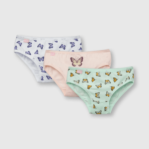 Calzón de niña 3 pack estampado rosado (2 a 12 años)