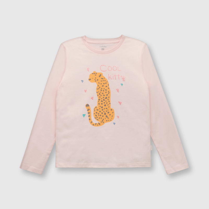 Pijama de niña algodón rosado (2 a 12 años)