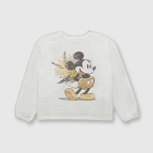 Polera de niña Minnie blanca (2 a 12 años)