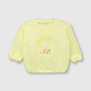 Polerón de bebe niña sol amarillo (3 a 36 meses)