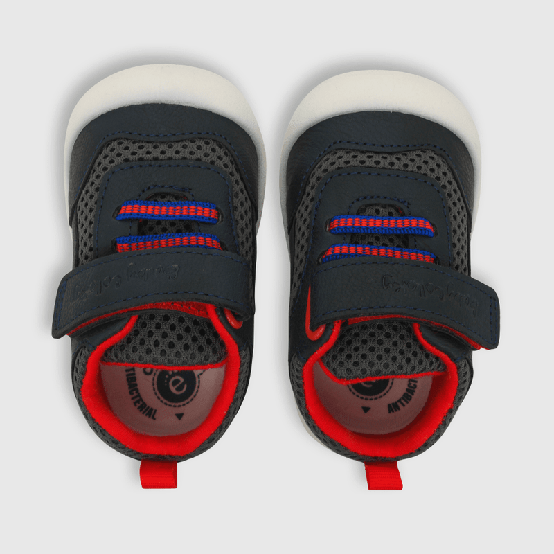 Zapatilla de niño Velcro elástico azul (17 a 20)