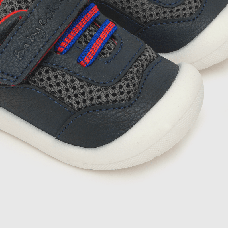 Zapatilla de niño Velcro elástico azul (17 a 20)