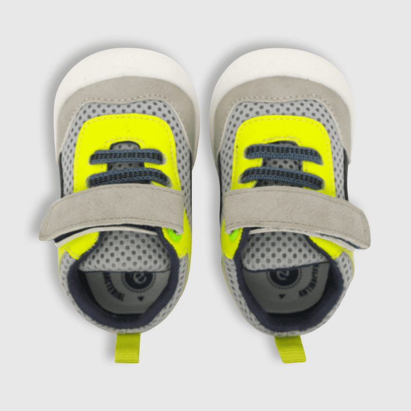 Zapatilla de niño Velcro elástico gris (17 a 20)