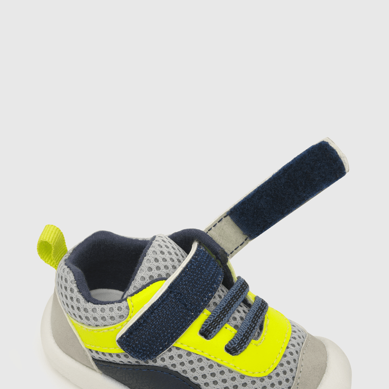 Zapatilla de niño Velcro elástico gris (17 a 20)
