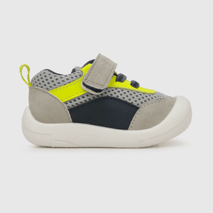 Zapatilla de niño Velcro elástico gris (17 a 20)