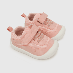 Zapatilla deportiva de niña con velcro elastico rosado (17 a 20)