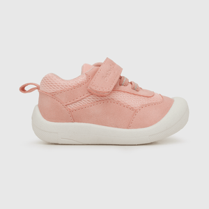 Zapatilla deportiva de niña con velcro elastico rosado (17 a 20)