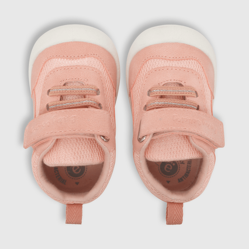 Zapatilla deportiva de niña con velcro elastico rosado (17 a 20)