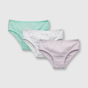 Calzón de niña 3 pack estampado lila (2 a 12 años)