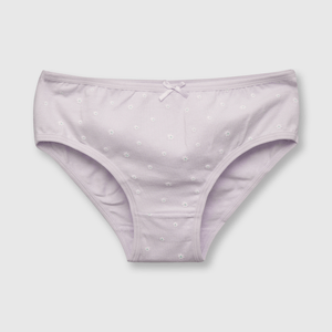 Calzón de niña 3 pack estampado lila (2 a 12 años)