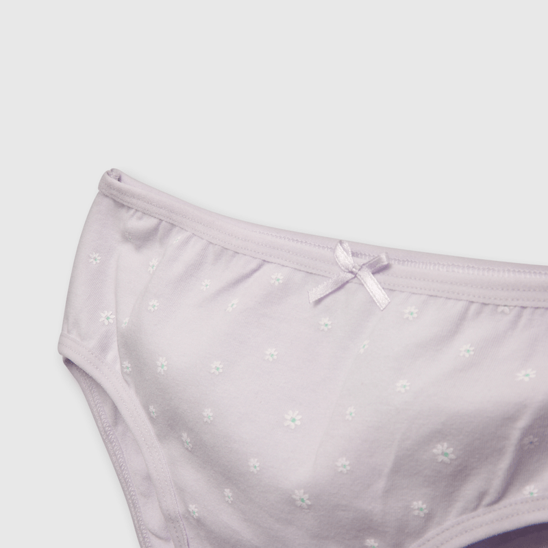 Calzón de niña 3 pack estampado lila (2 a 12 años)
