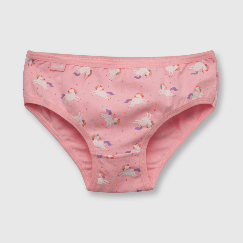 Calzón de niña 3 pack estampado rosado (2 a 12 años)