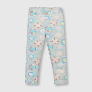 Pata de bebé niña estampada gris (3 a 36 meses)