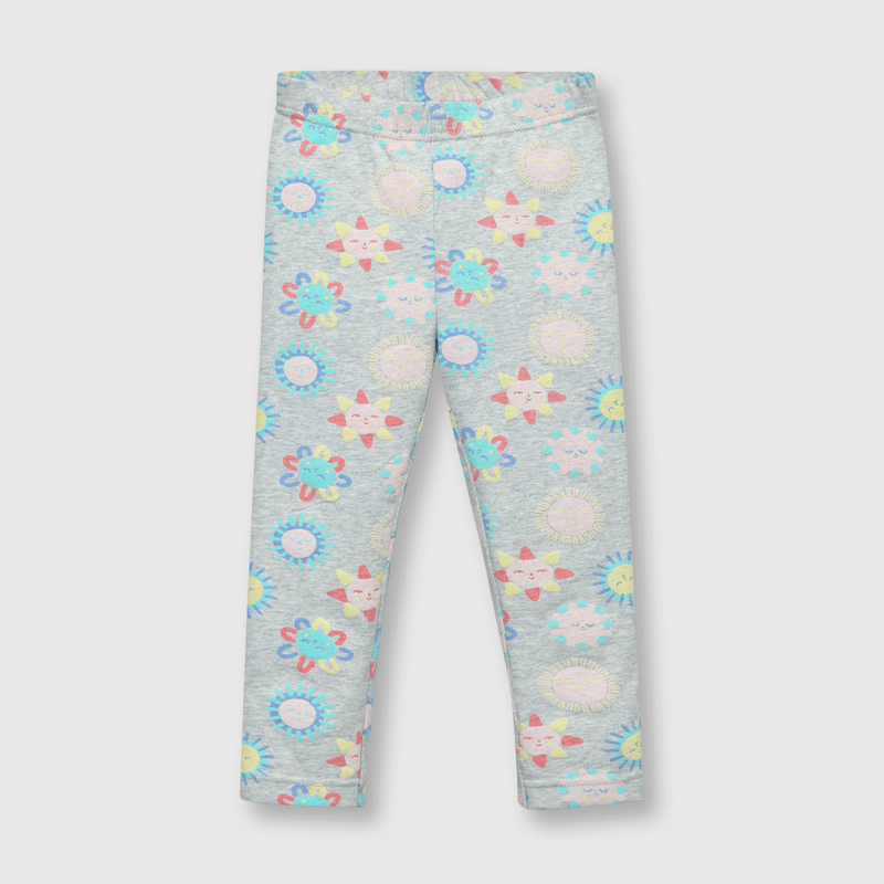 Pata de bebé niña estampada gris (3 a 36 meses)