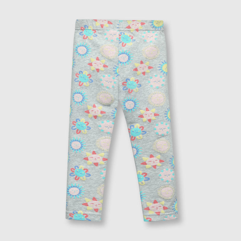 Pata de bebé niña estampada gris (3 a 36 meses)