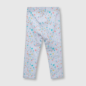 Pata de bebé niña estampada lila (3 a 36 meses)