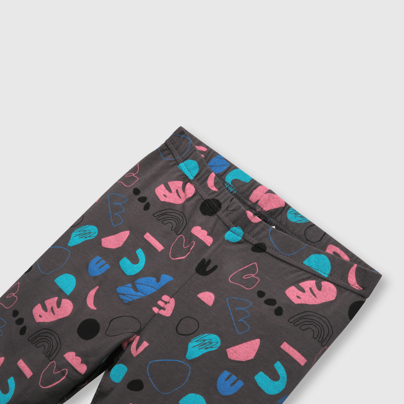 Pata de niña estampada gris (2 a 12 años)