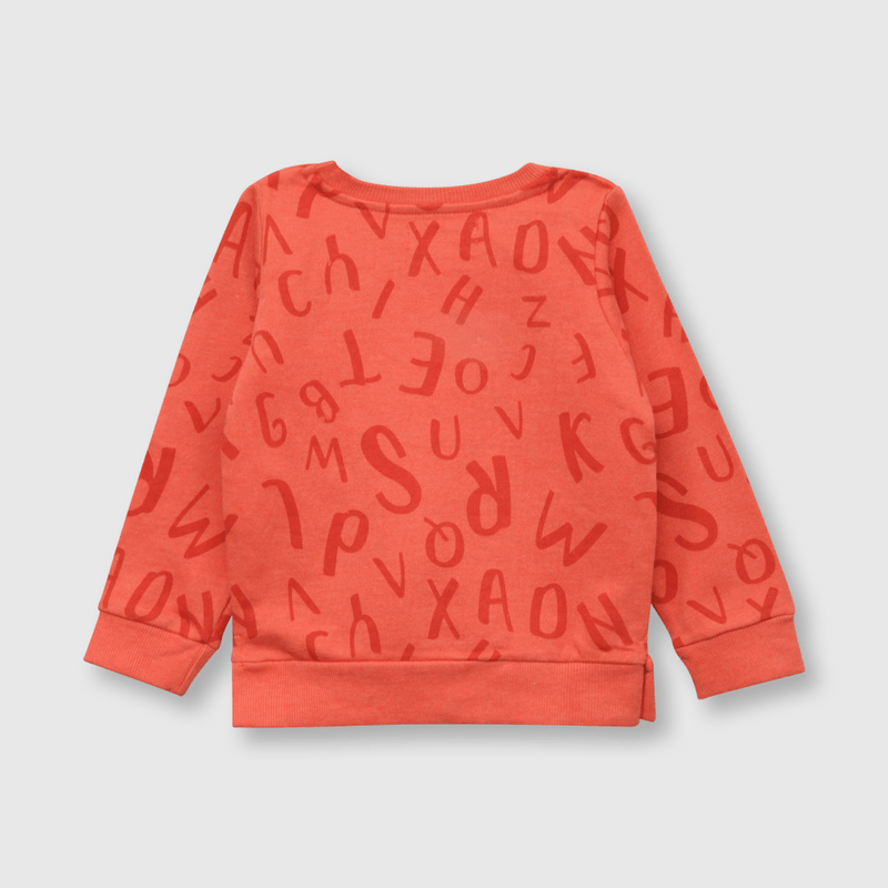 Polerón de bebe niño estampado naranjo (3 a 36 meses)