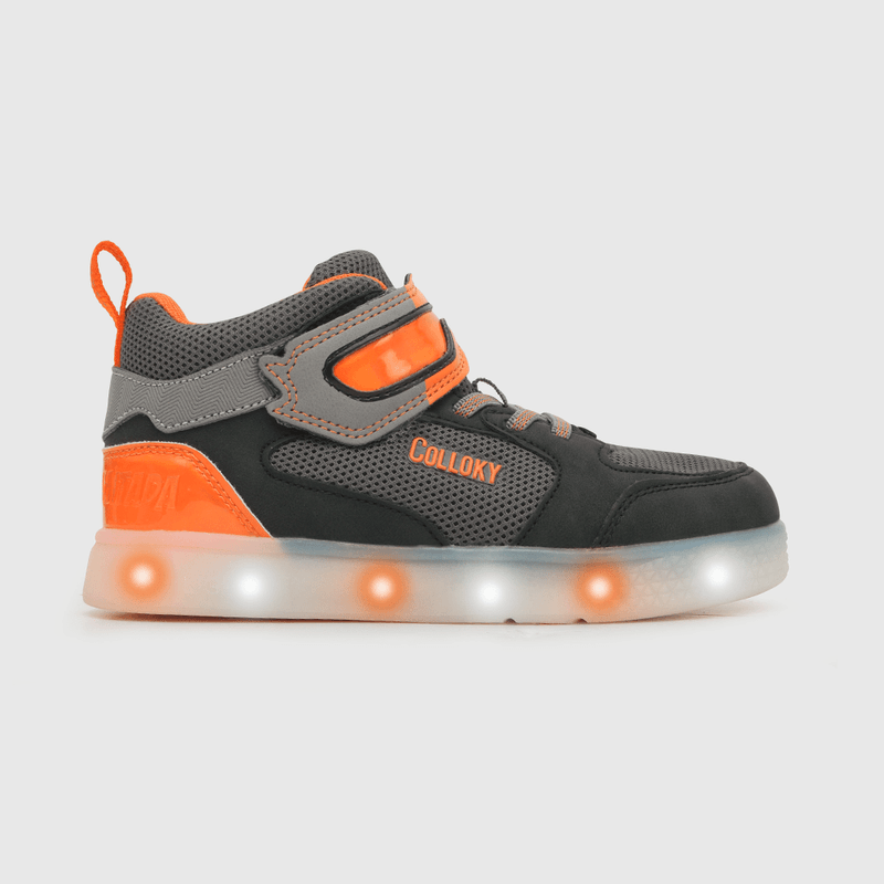 Zapatilla luces de niño fuego negro (28 a 36)