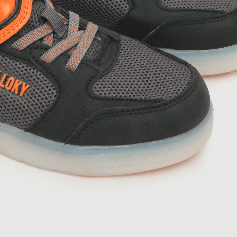 Zapatilla luces de niño fuego negro (28 a 36)