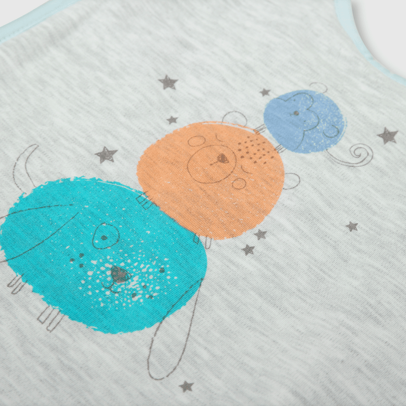 Babero de bebe niño 2 pack estampado celeste