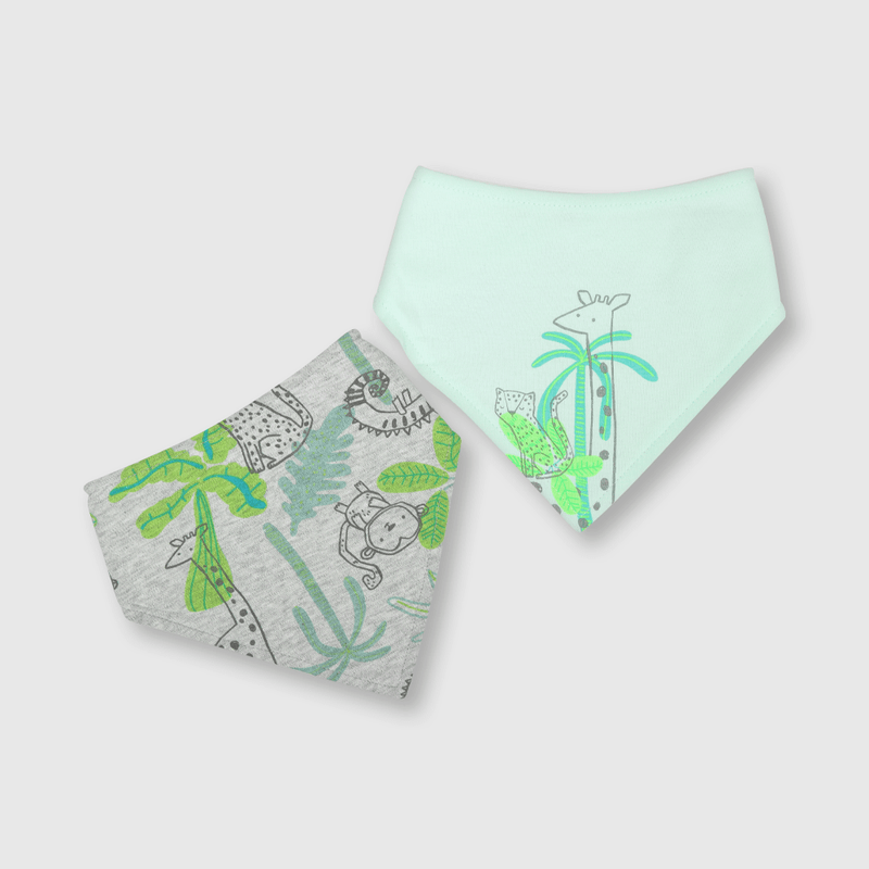 Babero de bebe niño 2 pack estampado verde
