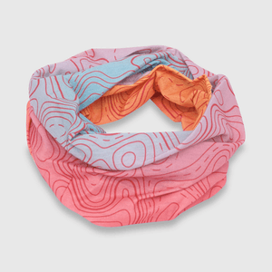 Cuello verano de niña multiuso estampado rosado
