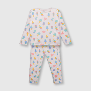 Pijama de niña algodón rosado (2 a 12 años)