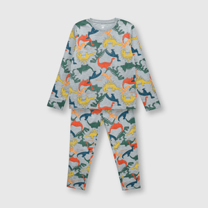 Pijama de niño algodón gris (2 a 12 años)