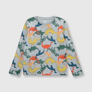 Pijama de niño algodón gris (2 a 12 años)