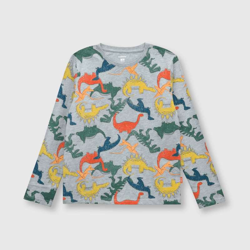 Pijama de niño algodón gris (2 a 12 años)