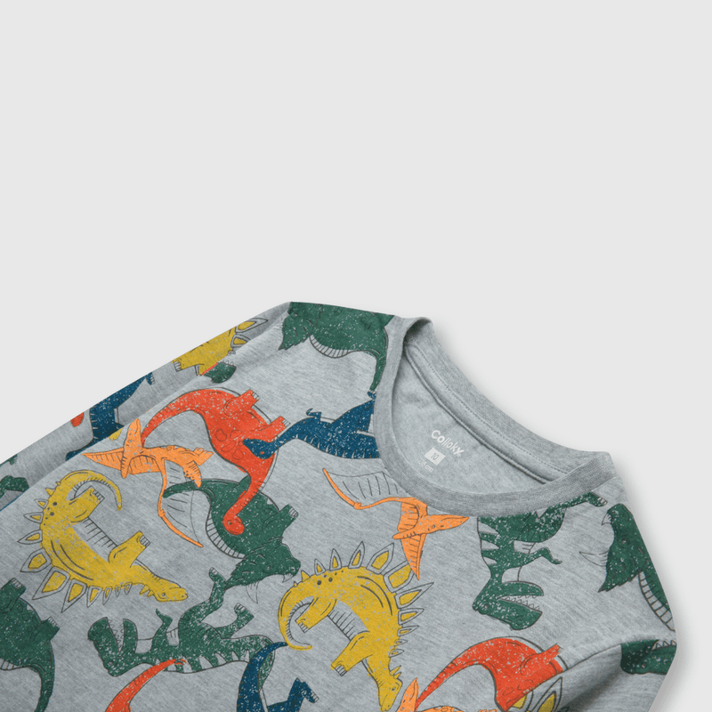 Pijama de niño algodón gris (2 a 12 años)