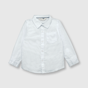Camisa de bebe niño oxford clasica blanca (3 a 36 meses)