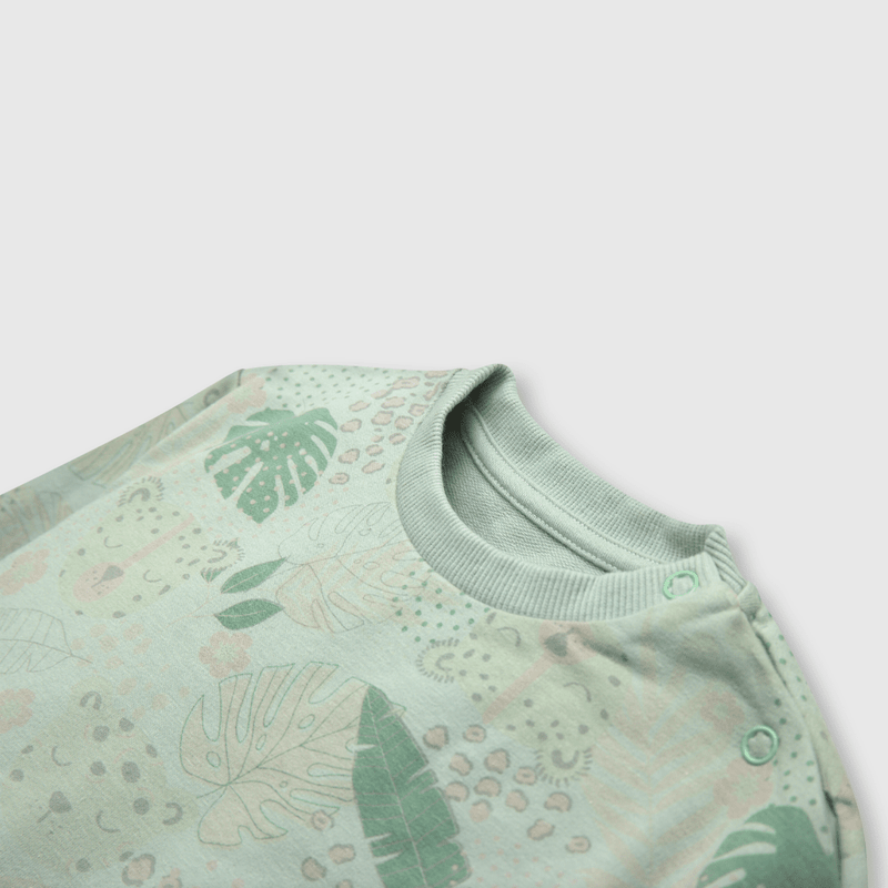 Conjunto de bebe niña safari set polerón + pantalón verde (0 a 12 meses)