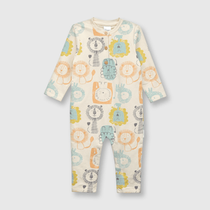 Entero de bebe niño león beige (0 a 9 meses)
