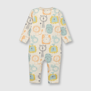 Entero de bebe niño león beige (0 a 9 meses)
