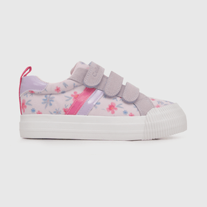 Zapatilla de niña dos velcros morado (21 a 27)