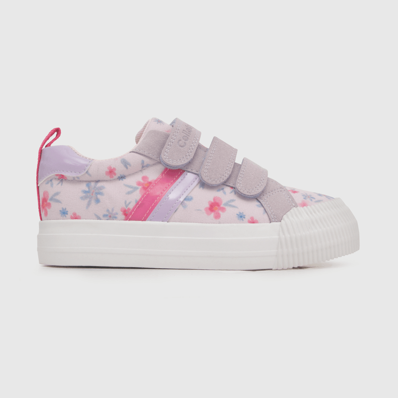 Zapatilla de niña dos velcros morado (21 a 27)
