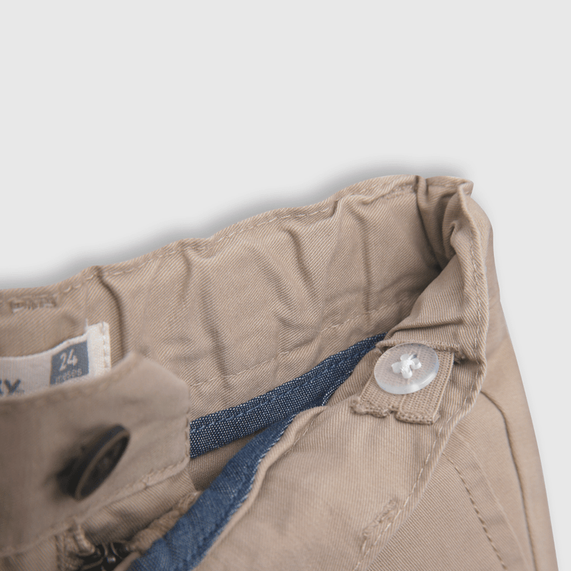 Bermuda de bebe niño clasico beige (3 a 36 meses)