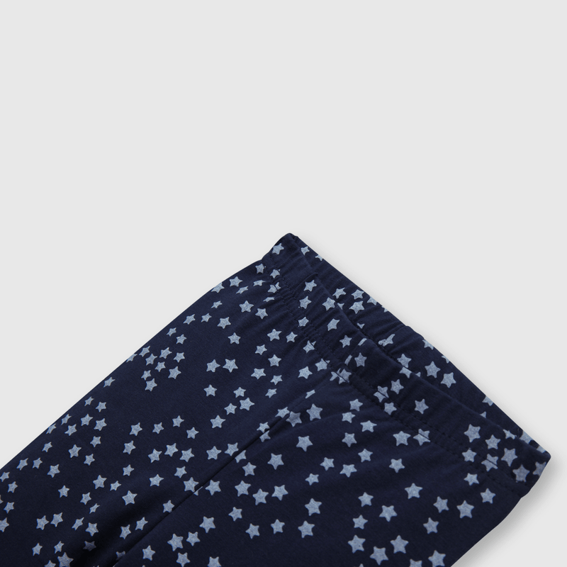 Pata de bebé niña estampada azul (3 a 36 meses)